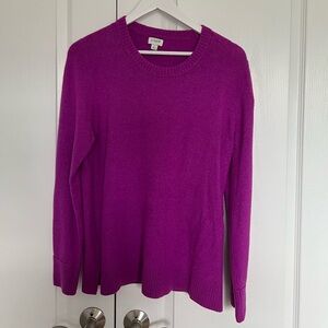 J. Crew fuchsia crew neck sweater size large